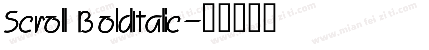 Scroll BoldItalic字体转换